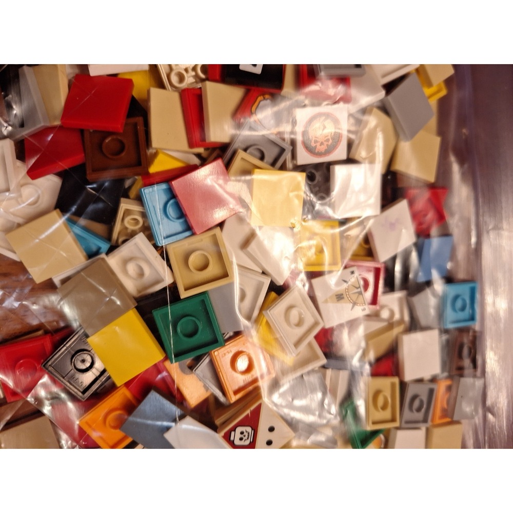 LEGO 2x2 Flat Tile Bulk Lot Assorted Colors Printed Pieces Specialty Parts 4 oz - Picture 3 of 9